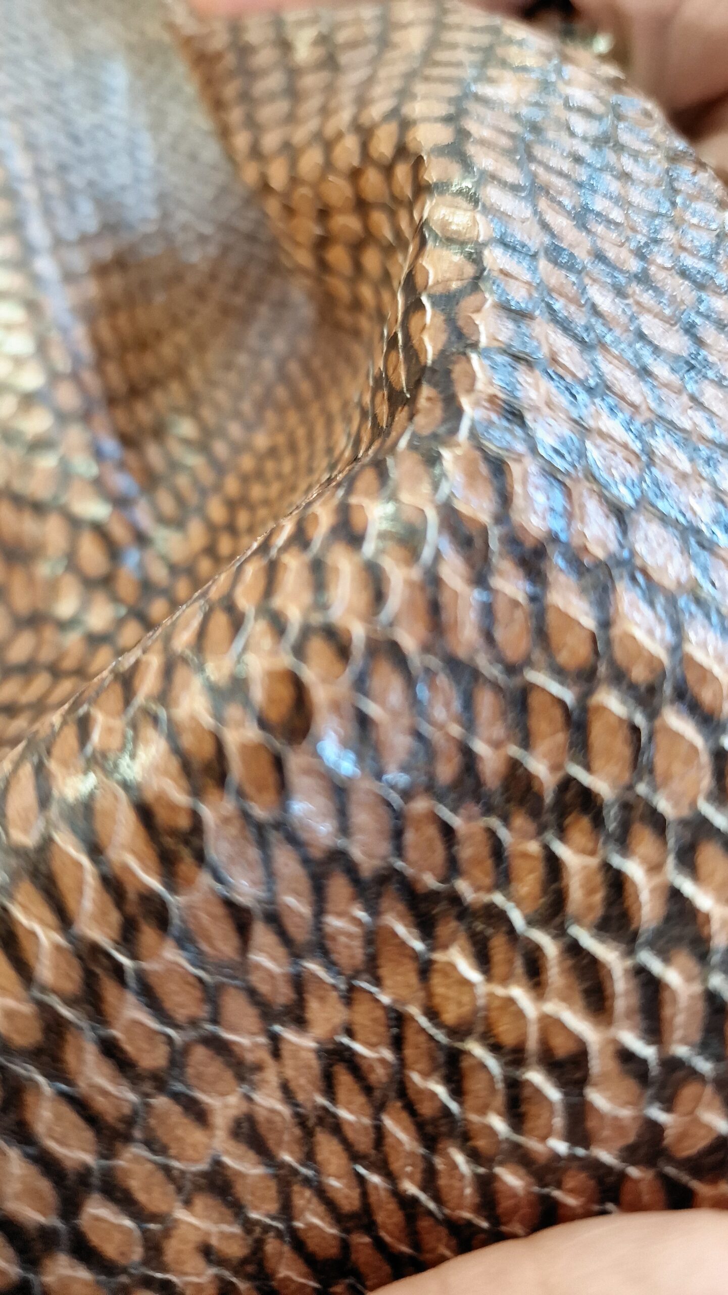 cobra imitation embossed leather , stock lot sale discount - Image 8