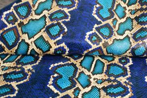 moluro reale printed snake on goat skin leather
